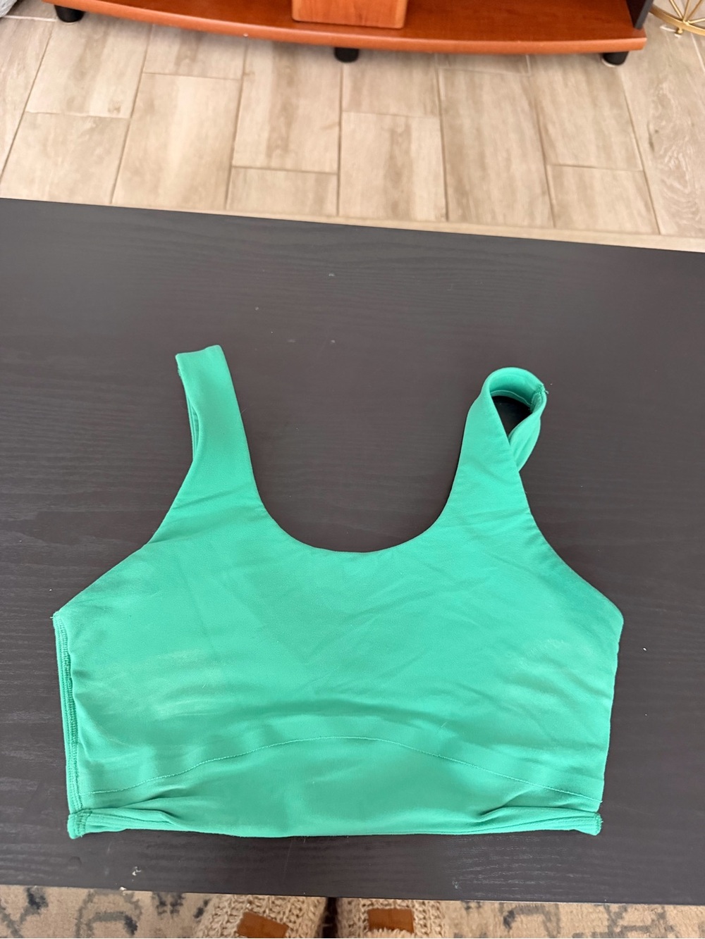 all in motion Green Scoop-Neck Sports Crop Bra